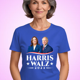 Harris Walz Wahlkampf 2024 Foto T-Shirt
