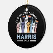 Harris Walz Waltz 2024 Einheitsabteilung Keramik Ornament (Links)