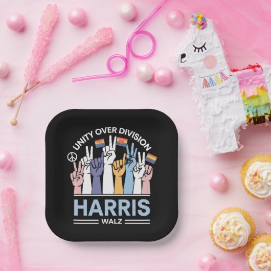 Harris Walz Waltz 2024 Einheitsabteilung Pappteller (Party)