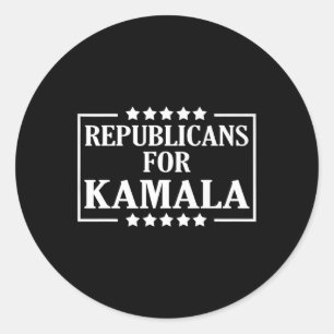 Harris Walz Waltz 2024 Republikaner für Kamala Runder Aufkleber