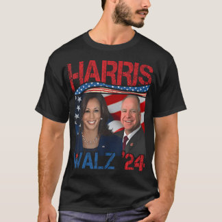 Harris Walz Waltz 2024 Retro Vintag Distressed De T-Shirt