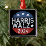 Harris Walz Waltz Ornament Aus Metall<br><div class="desc">Harris Walz Waltz</div>