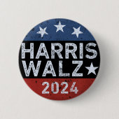 Harris Walz Walzer Button (Vorderseite)