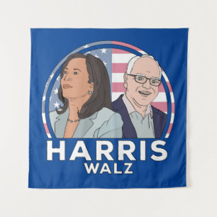 Harris Walz Wandteppich