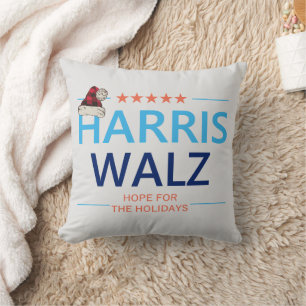 Harris Walz Weihnachts Hoffnung für die Feiertage  Kissen