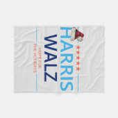 Harris Walz Weihnachts-Hoffnung für Feiertage Kama Fleecedecke (Vorderseite (Horizontal))