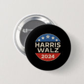 Harris Walzheimer 2024 Präsident Kamala Harris Tim Button (Vorne & Hinten)