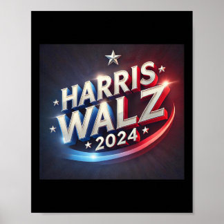 Harris WaLzheimer 2024 Präsident Poster