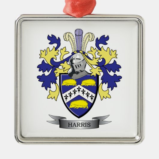 Harris-Wappen Silbernes Ornament (Vorne)