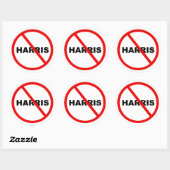 Harris Warning geht da nicht hin! Runder Aufkleber (Blatt)