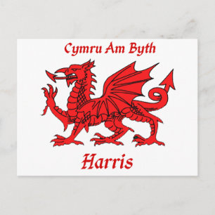 Harris Welsh Dragon Postkarte