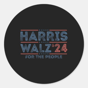 Harris Wheimer 2024 Funny Cat Election Kamala Harr Runder Aufkleber