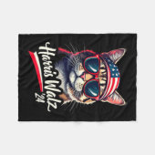 Harris Wheimer 2024 Kamala Cat Lady Harris 2024 Fleecedecke (Vorderseite (Horizontal))