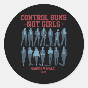 Harris Wheimer 2024 Kontrolle Guns Not Girls Kamal Runder Aufkleber