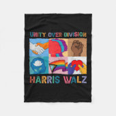 Harris Wheimer 2024 Unity over Division Kamala Har Fleecedecke (Vorderseite)
