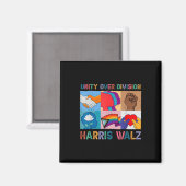 Harris Wheimer 2024 Unity over Division Kamala Har Magnet (Vorderseite/Rückseite)