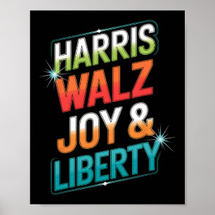 Harris Wheimer Joy Liberty 2024 Kamala Frau Presi Poster
