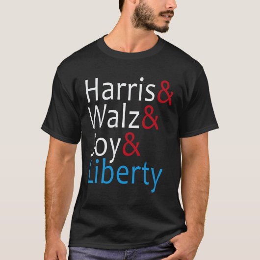 Harris Wheimer Joy Liberty Vote Kamala Harris Pres T-Shirt (Vorderseite)