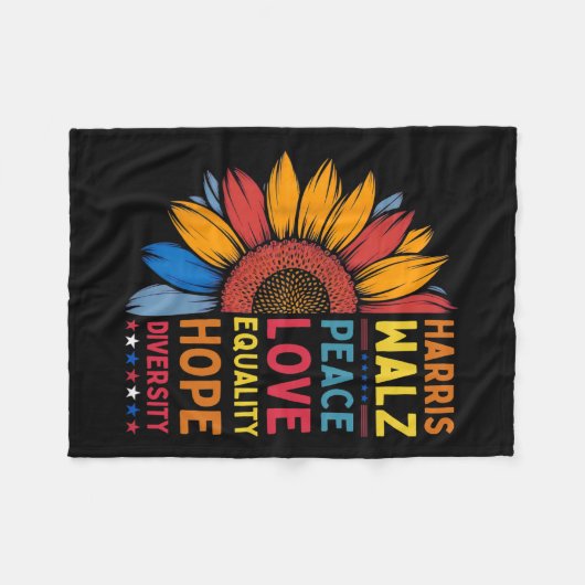 Harris Wheimer Peace Liebe Equality Hope Diversity Fleecedecke (Vorderseite (Horizontal))