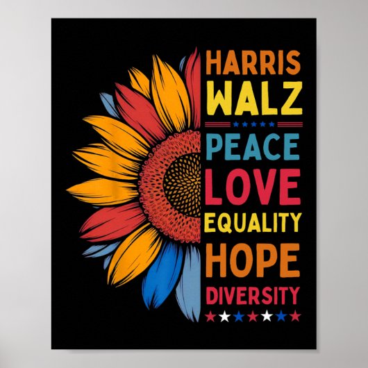 Harris Wheimer Peace Liebe Equality Hope Diversity Poster (Vorne)