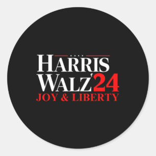 Harris Wheimer Waltz 2024 Harris W Joy Liberty 1 Runder Aufkleber