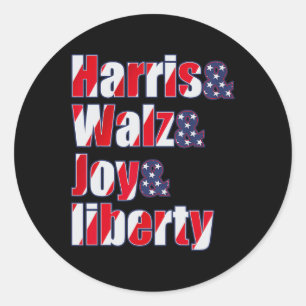 Harris Wheimer Waltz 2024 - Harris W Joy Liberty R Runder Aufkleber