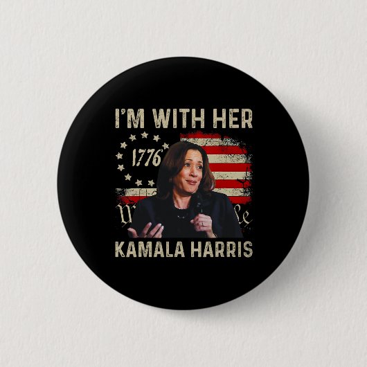 Harris Wir, die Leute, die ich mit ihrer US-Flagge Button (Vorderseite)
