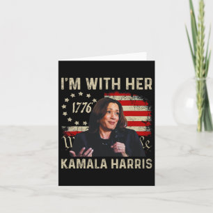 Harris Wir, die Leute, die ich mit ihrer US-Flagge Karte