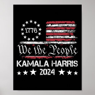 Harris Wir, die Leute, die ich mit ihrer US-Flagge Poster