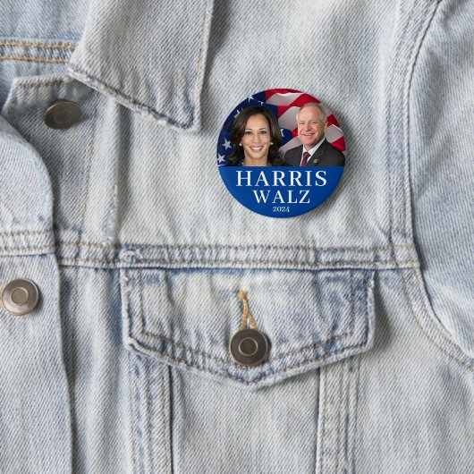 Harris Wlaz 2024 Kamala Harris Tim Walz Button (Beispiel)