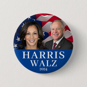 Harris Wlaz 2024 Kamala Harris Tim Walz Button