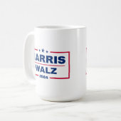 Harris Wlaz 2024 Kamala Harris Tim Walz Wahl Kaffeetasse (Vorderseite Links)