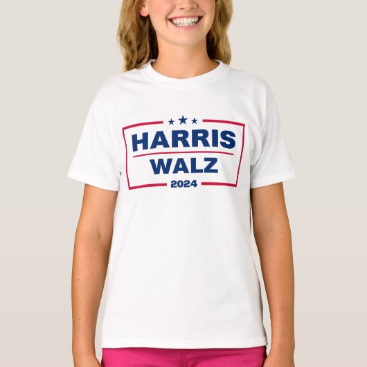 Harris Wlaz 2024 Kamala Harris Tim Walz Wahl T-Shirt (Vorderseite)