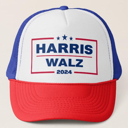 Harris Wlaz 2024 Kamala Harris Tim Walz Wahl Truckerkappe (Vorderseite)