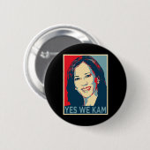 Harris Yes We Kam 2024 Wahlen Politische Kampagne Button (Vorne & Hinten)