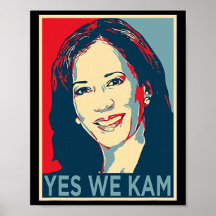 Harris Yes We Kam 2024 Wahlen Politische Kampagne Poster