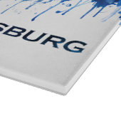 Harrisburg Pennsylvania Skyline Blue Schneidebrett (Ecke)