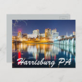 Harrisburg pennsylvania skyline postkarte (Vorne/Hinten)