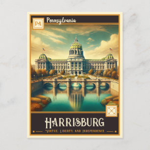 Harrisburg, Pennsylvania VINTAG Postkarte