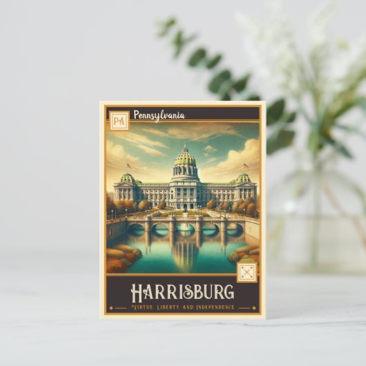 Harrisburg, Pennsylvania | VINTAG Postkarte (Stehend Vorderseite)