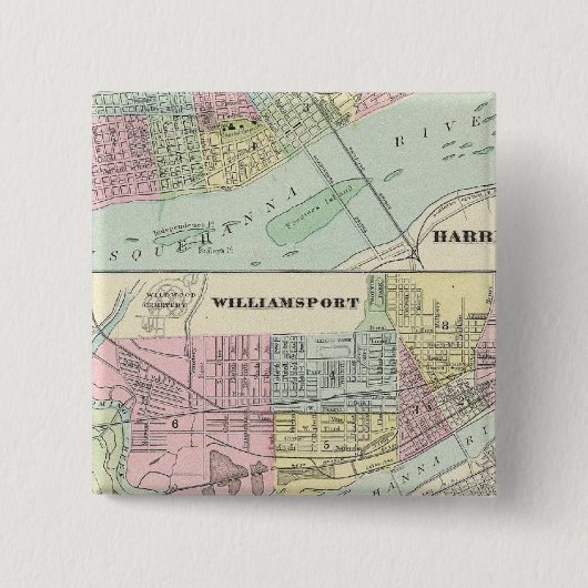 Harrisburg, Williamsport, Erie, Scranton Button (Vorderseite)