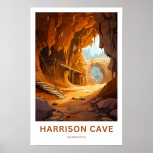 Harrison Cave Barbados Travel Print Poster