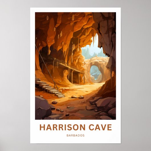 Harrison Cave Barbados Travel Print Poster (Vorne)