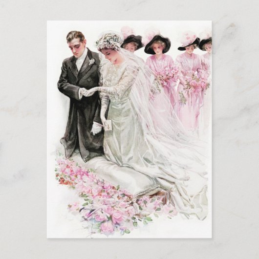 Harrison Fisher: Die Hochzeit Postkarte (Vorderseite)