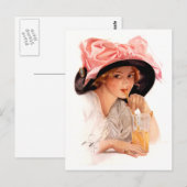 Harrison Fisher: Erfrischung Postkarte (Vorne/Hinten)