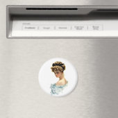 Harrison Fisher Girl in Blue Magnet (In Situ (Geschirrspüler))