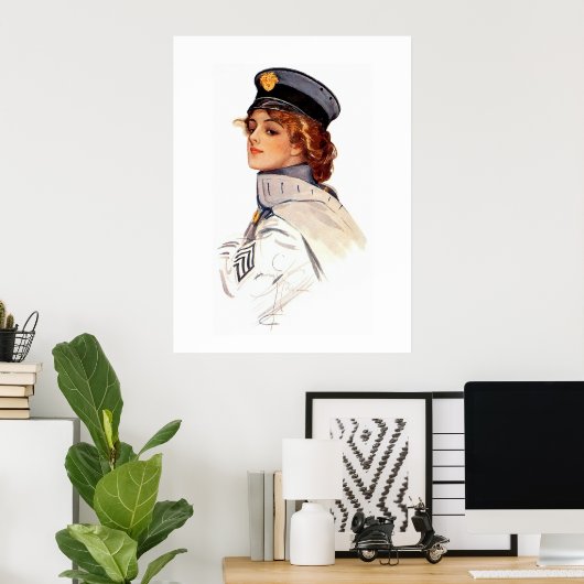 Harrison Fisher: Rüstungsmädchen Poster (Heimbüro)