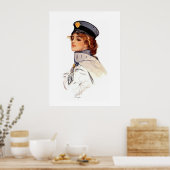 Harrison Fisher: Rüstungsmädchen Poster (Küche)