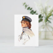 Harrison Fisher: Rüstungsmädchen Postkarte (Stehend Vorderseite)