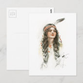 Harrison Fisher Song von Hiawatha Minnehaha Postkarte (Vorne/Hinten)